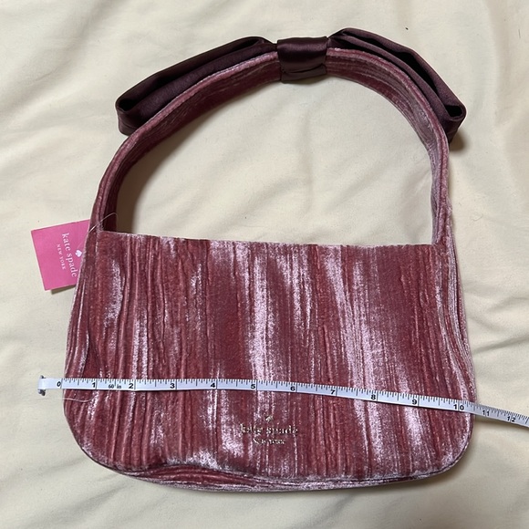 Kate Spade Crushed Velvet Baguette in Pomegranate - Picture 6 of 7